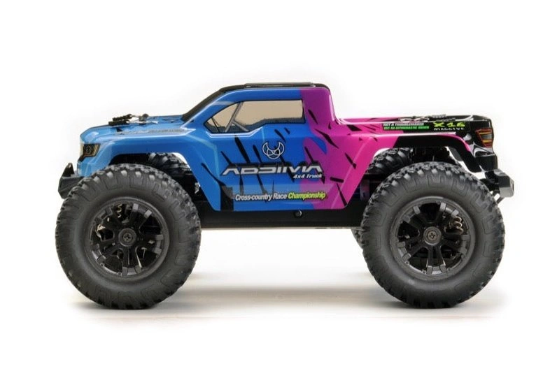 Pink & Blue Beast Mode: Absima Mini AMT Monster Truck Unleashed! 4WD Fun!